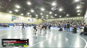 150 lbs Cons. Round 1 - Adam Delgado, Golden West vs Clinton Martinez, San Luis Obispo