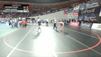 5A Boys 165 lbs Champ. Round 1 - Zechariah Halsey, Lebanon Boys vs Samuel Blosser, Hood River Valley Boys