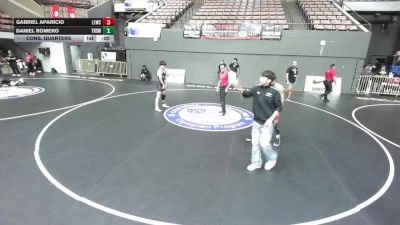 138 lbs Cons. Quarters - Daniel Romero, Tokay High School Wrestling vs Gabriel Aparicio, Livermore Elite Wrestling Club