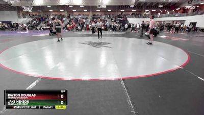 197 lbs Cons. Round 4 - Payton Douglas, Friends University vs Jake Henson, Central Methodist