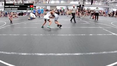 120 lbs Semis (4 Team) - Jasmine Weiner, U2 Vougars Uprising VHW vs Vinny Kisselbach, The Outsiders Squeeze