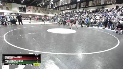 150 lbs Champ. Round 3 - Pablo Hernandez, Centennial (Corona) vs Triston Valadez, Palm Desert