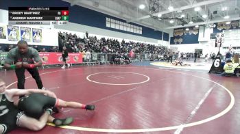 157 lbs Champ. Round 1 - Brody Martinez, Palm Desert vs Andrew Martinez, Chaparral