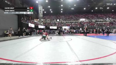 132 lbs Quarterfinal - Aiden Smith, Tongue River Wrestling Club vs Cacee Gray, Unattached