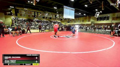 285 lbs Champ. Round 2 - Ryan Trent, Central Catholic vs Miguel Saldana, Indio