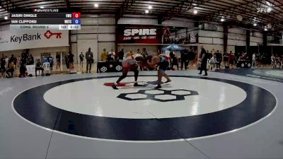125 kg Cons. Round 2 - Jasiri Dingle, Cougar Wrestling Club vs Ian Clifford, Warrior Regional Training Center