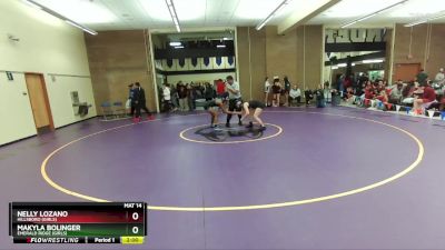 135lbs Champ. Round 3 - Nelly Lozano, Hillsboro (Girls) vs Makyla Bolinger, Emerald Ridge (Girls)