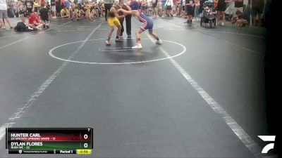 72 lbs Round 5 (8 Team) - Hunter Carl, U2 Upstate Uprising White vs Dylan Flores, Rush WC