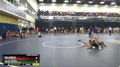 133 lbs Champ. Round 2 - David Govea, East Los Angeles College vs Gio Urbieta, Lemoore College