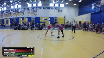 139 lbs Semifinal - TJ Broadnex, Gladiator Wrestling Club vs Bry Kaminsky, University High School