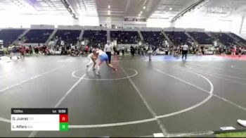 130 lbs Consolation - Delarie Juarez, Tuf California Wrestling Academy vs Loani Alfaro, Bad Boyz