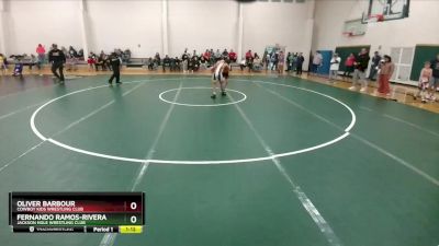 102 lbs Champ. Round 1 - Oliver Barbour, Cowboy Kids Wrestling Club vs Fernando Ramos-Rivera, Jackson Hole Wrestling Club