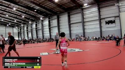 74 lbs Finals (8 Team) - Brielle Richardson, Virginia Killers vs Maisyn Lott, STORMETTES