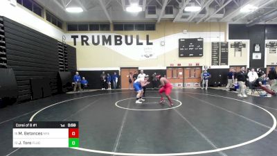 285 lbs Consi Of 8 #1 - Masyes Betances, Norwich Free Academy vs Joe Toro, Fairfield Ludlowe