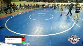 92 lbs 2nd Place - Bradley Lazzerini, Team Tulsa Wrestling Club vs Garrett Short, Cowboy Wrestling Club