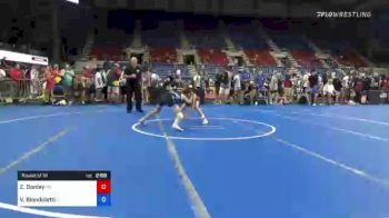 100 lbs Round Of 16 - Zane Donley, Oklahoma vs Vincent Biondoletti, Florida