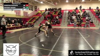 132 lbs Round 3 (3 Team) - Christian Bastante, West Essex Regional vs Anthony Mason, Southern Regional