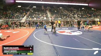 63 lbs Cons. Round 4 - Wesley Barnes, Sheridan Wrestling Club vs Blake Van Cleave, Cowboy Kids Wrestling Club