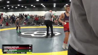 105 lbs Semis & 1st Wrestleback (8 Team) - Cameron Bartlow, Legacy National Team vs Mikel Anderson, Indiana Outlaws