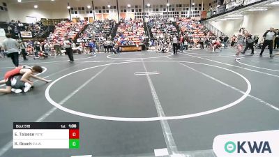 98 lbs Quarterfinal - Ethan Talaese, Poteau Youth Wrestling Academy vs Keller Roach, R.A.W.