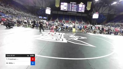 132 lbs Cons 32 #1 - Trey Friedman, New Jersey vs Mantee Mills, Georgia