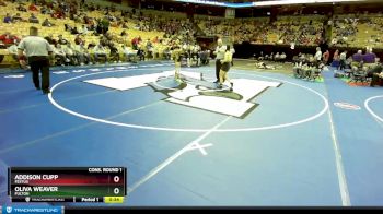 110 Class 1 lbs Cons. Round 1 - Addison Cupp, Festus vs Oliva Weaver, Fulton