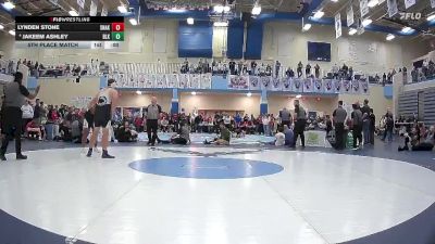 285 lbs 5th Place Match - Jakeem Ashley, Blackfoot High School vs Lynden Stone, Snake River