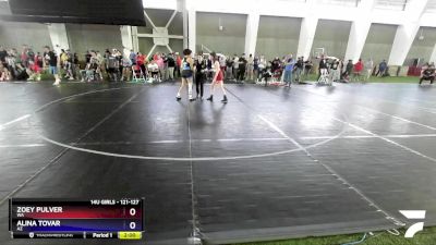 121-127 lbs Quarterfinal - Zoey Pulver, WA vs Alina Tovar, AZ