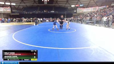 92 lbs Champ. Round 2 - Willy Goss, Moses Lake Wrestling Club vs Hudson Davis, Big Cat Wrestling Club