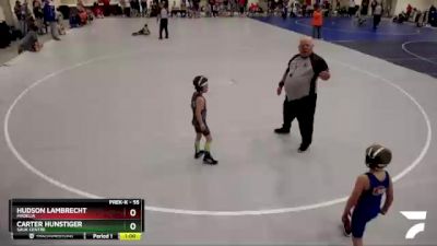 55 lbs Quarterfinal - Carter Hunstiger, Sauk Centre vs Hudson Lambrecht, Madelia