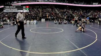 4A 106 lbs Quarterfinal - Yusel Aguilar, Robert B. Glenn High School vs Adrian Feliciano, William Amos Hough High School