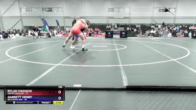 285 lbs 2nd Wrestleback (16 Team) - Rylan Madison, South Carolina vs Garrett Henry, Oklahoma Red