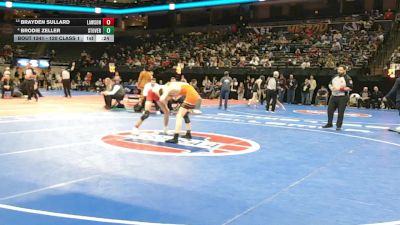 120 Class 1 lbs Cons. Semi - Brodie Zeller, Stover vs Brayden Sullard, Lawson