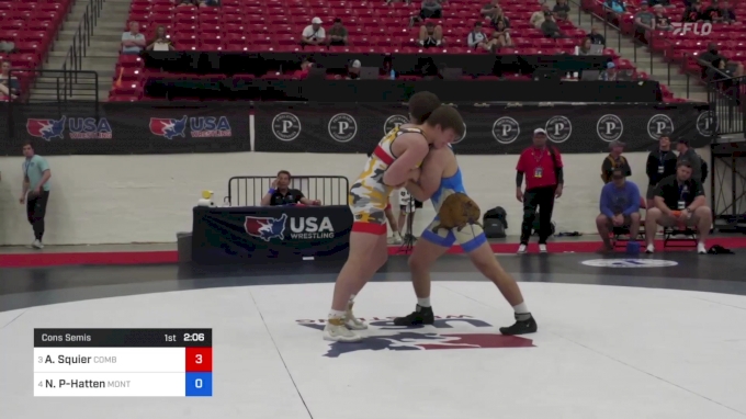 82 kg Cons Semis - Aidan Squier, Combat W.C. School Of Wrestling vs ...