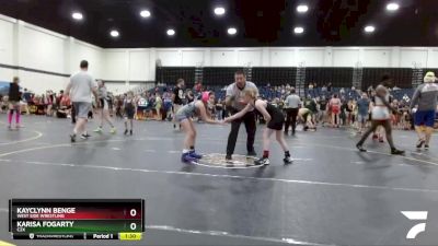 80 lbs Round 3 - Kayclynn Benge, West Side Wrestling vs Karisa Fogarty, C2X