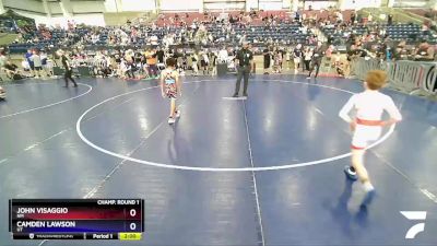 63 lbs Champ. Round 1 - John Visaggio, NM vs Camden Lawson, UT