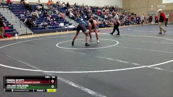 184 lbs Champ. Round 2 - Owen Scott, Treasure Valley Community College vs Julian Holguin, University Of Oregon