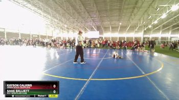 48 lbs Quarterfinal - Kayson Calkins, Green River Grapplers vs Sage Balliett, Roy Wrestling Club