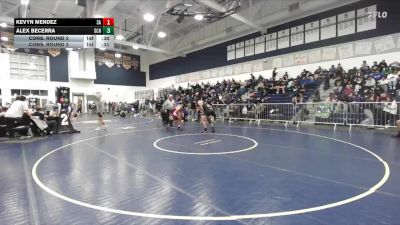 157 lbs Cons. Round 2 - Kevyn Mendez, Santa Ana vs Alex Becerra, Schurr