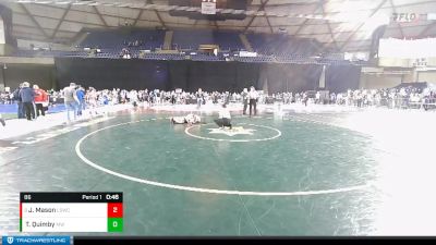 86 lbs Cons. Round 3 - Jaden Mason, Lake Stevens Wrestling Club vs Tanner Quimby, Maddogs Wrestling