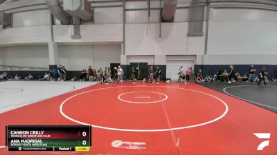 75 lbs Cons. Round 2 - Cannon Crilly, Texas Elite Wrestling Club vs Ana Madrigal, Borger Youth Wrestling