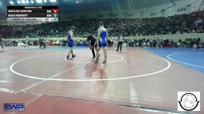 130 lbs Round Of 64 - Waylon Sawyer, Noble Takedown Club vs Kacii Heskett, Hobart Bearcats