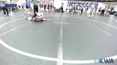 80 lbs Quarterfinal - Boston Nelson, Harrah Little League Wrestling vs Deacon Valencia, Mustang Bronco Wrestling Club