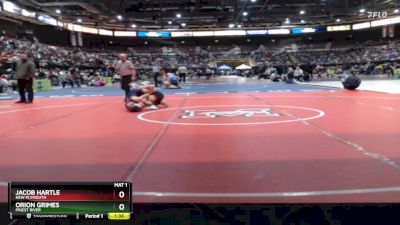 126 lbs Champ. Round 1 - Orion Grimes, Priest River vs Jacob Hartle, New Plymouth