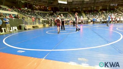 100 lbs Quarterfinal - Zebulon Harrington, Choctaw Ironman Youth Wrestling vs Gunner Jackson, Pocola Youth Wrestling