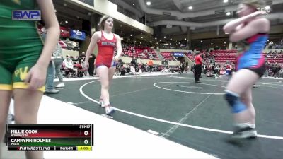 100 lbs Round 3 - Millie Cook, Hoisington vs Camrynn Holmes, Pratt