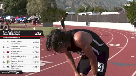 Men's 800m Invite, Prelims 2
