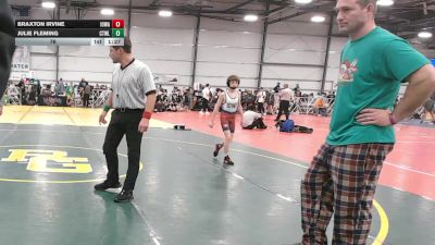 76 lbs Round 3 - 12:30pm Saturday - Julie Fleming, CTWHALE vs Braxton Irvine, Iowa Black