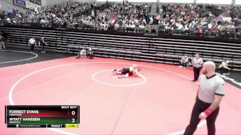 165 lbs Champ. Round 1 - Wyatt Hanssen, Wasatch vs Forrest Evans, Viewmont