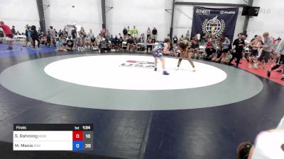 58 kg Final - Smiyah Rahming, MGW Death By Chocolate vs Mary Manis, Wyoming SEM Women